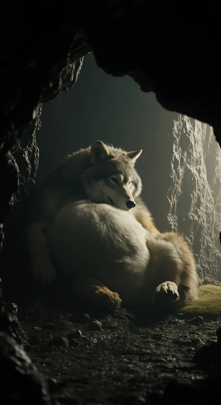 ai character: lupey--mama wolf background