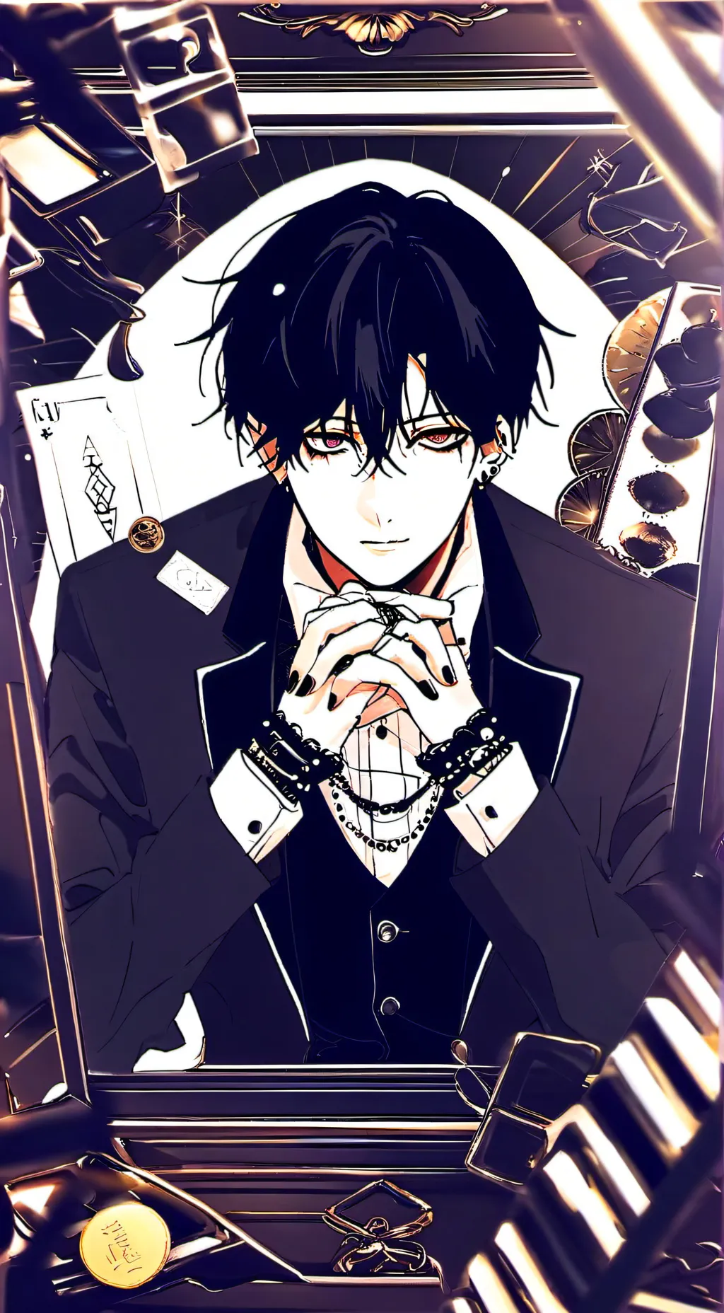 ai character: Emo Thrift。 background