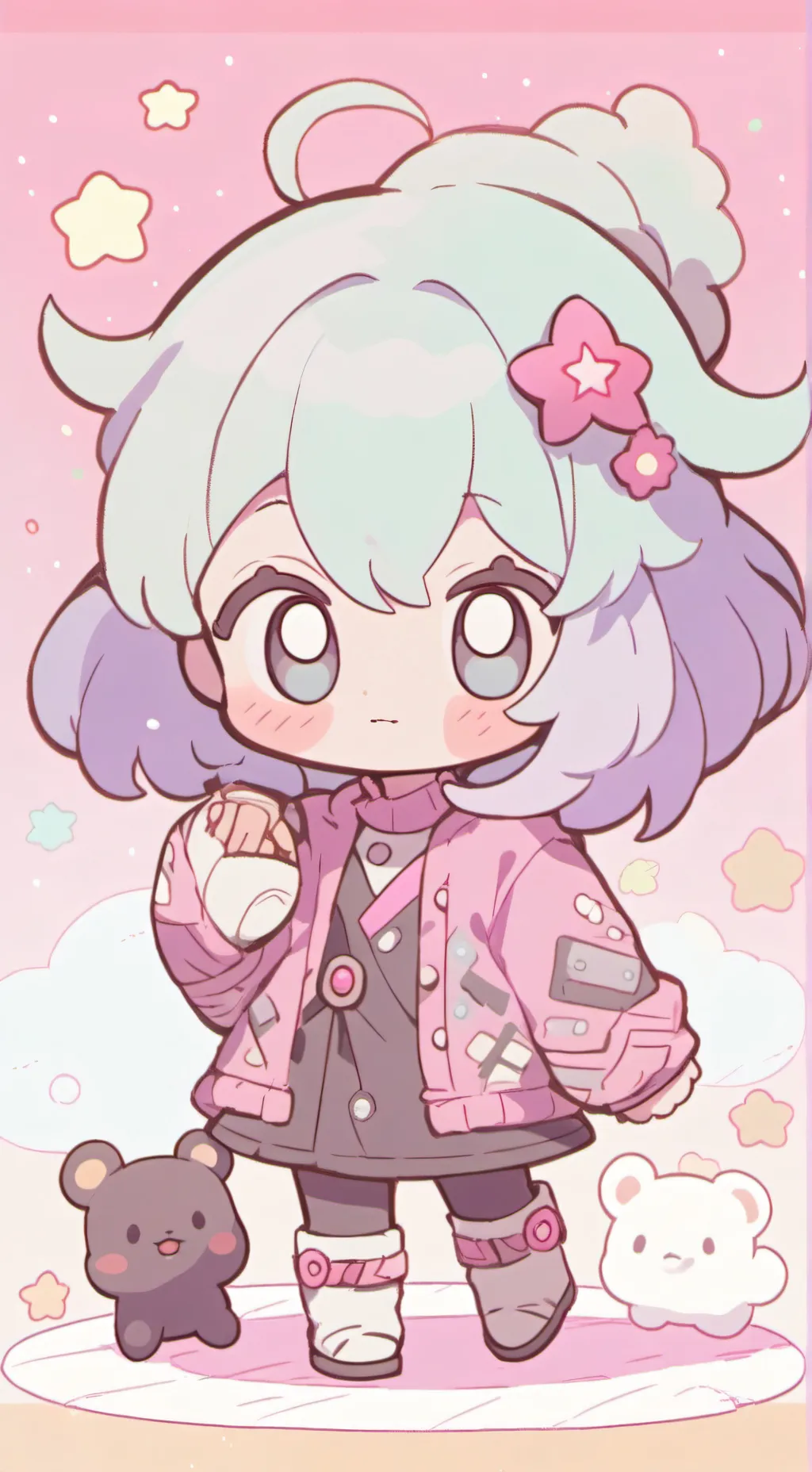 ai character: 🍼bébé bakugo💥 background