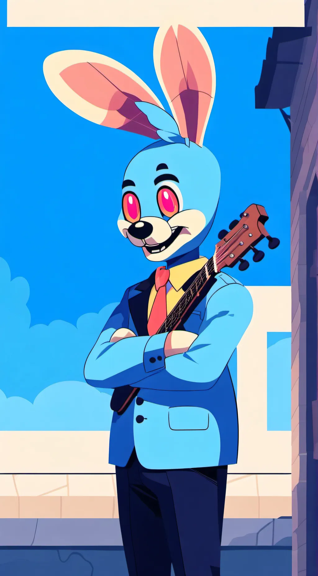 ai character: Spring Bonnie  background