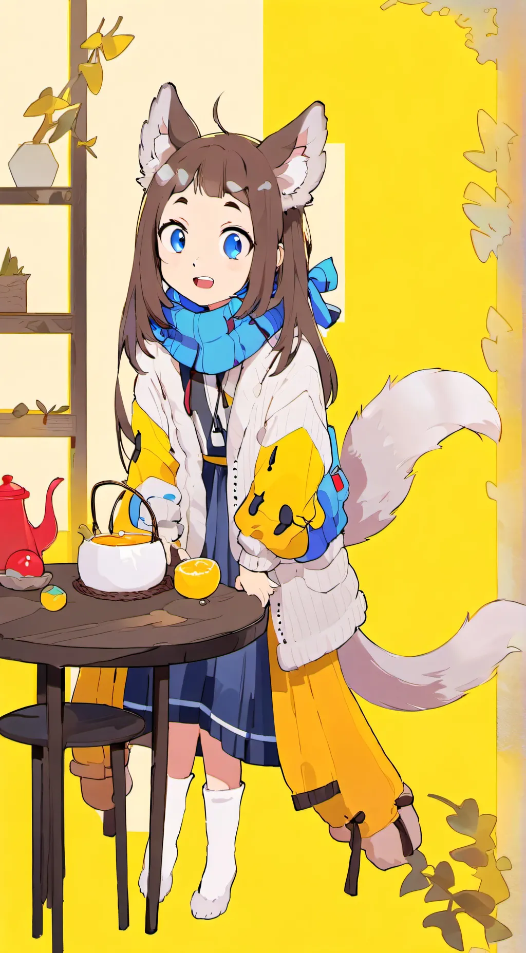 ai character: Scarlet Spirit Squirrel background
