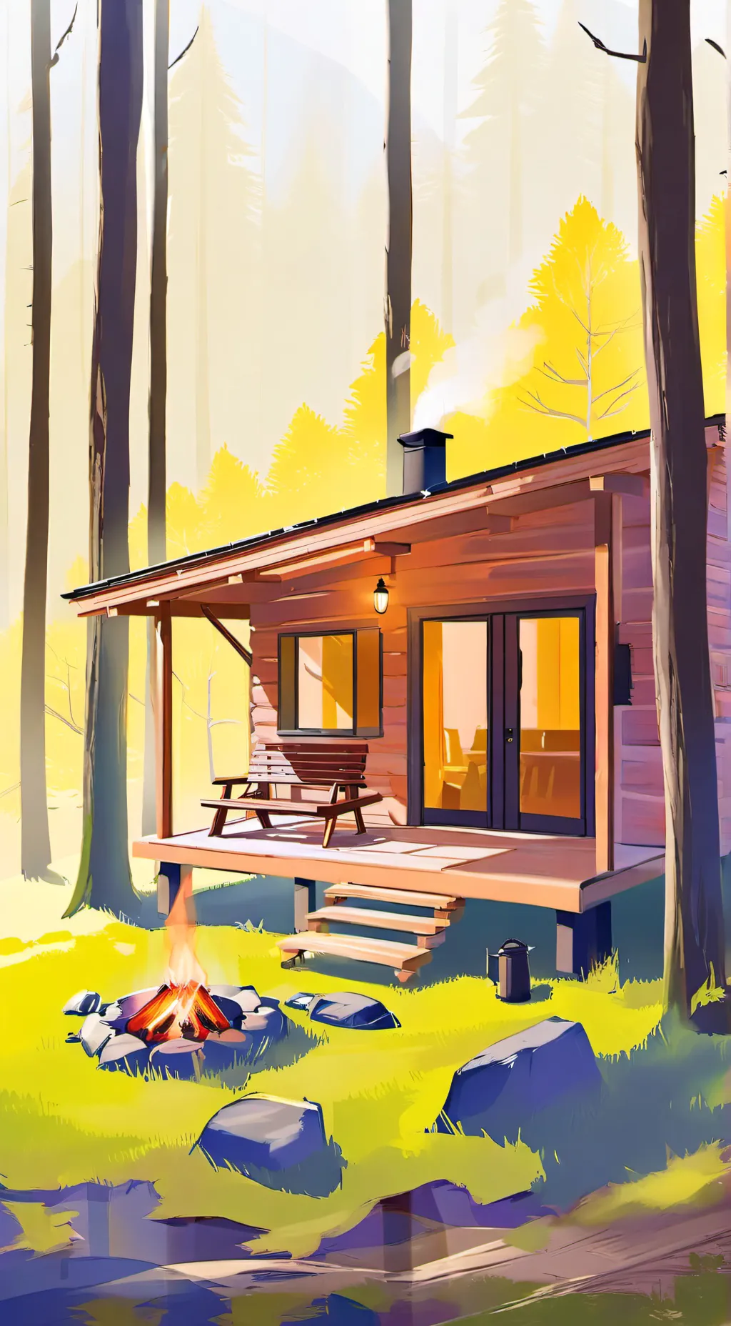 ai character: MHA CAMPING  background