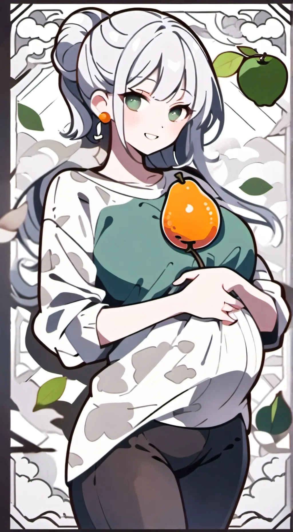 ai character: Bloating fruit  background