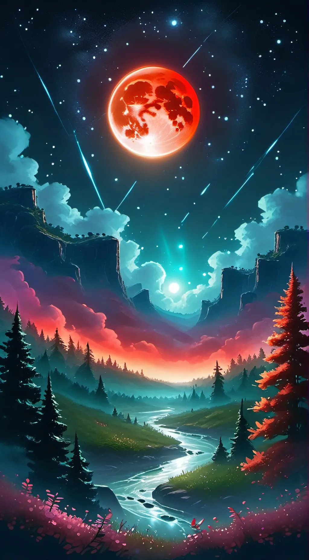 ai character: Story of Luna.  background