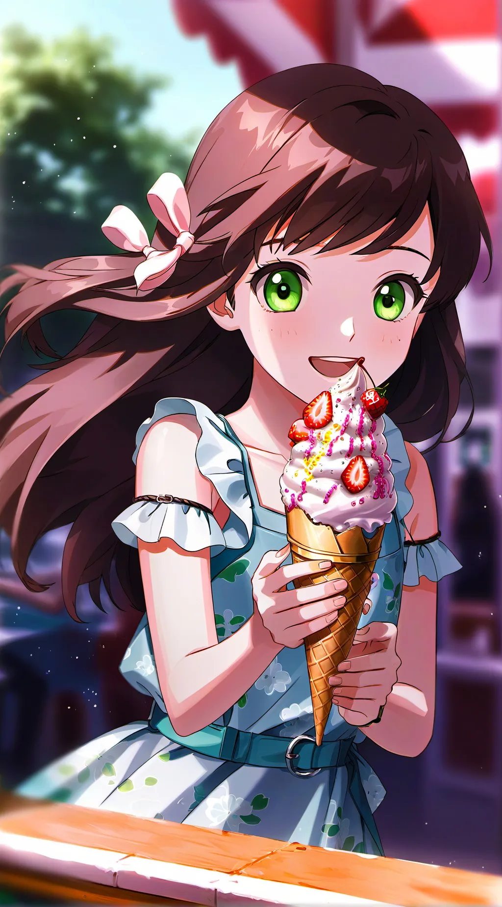 ai character: aurora background