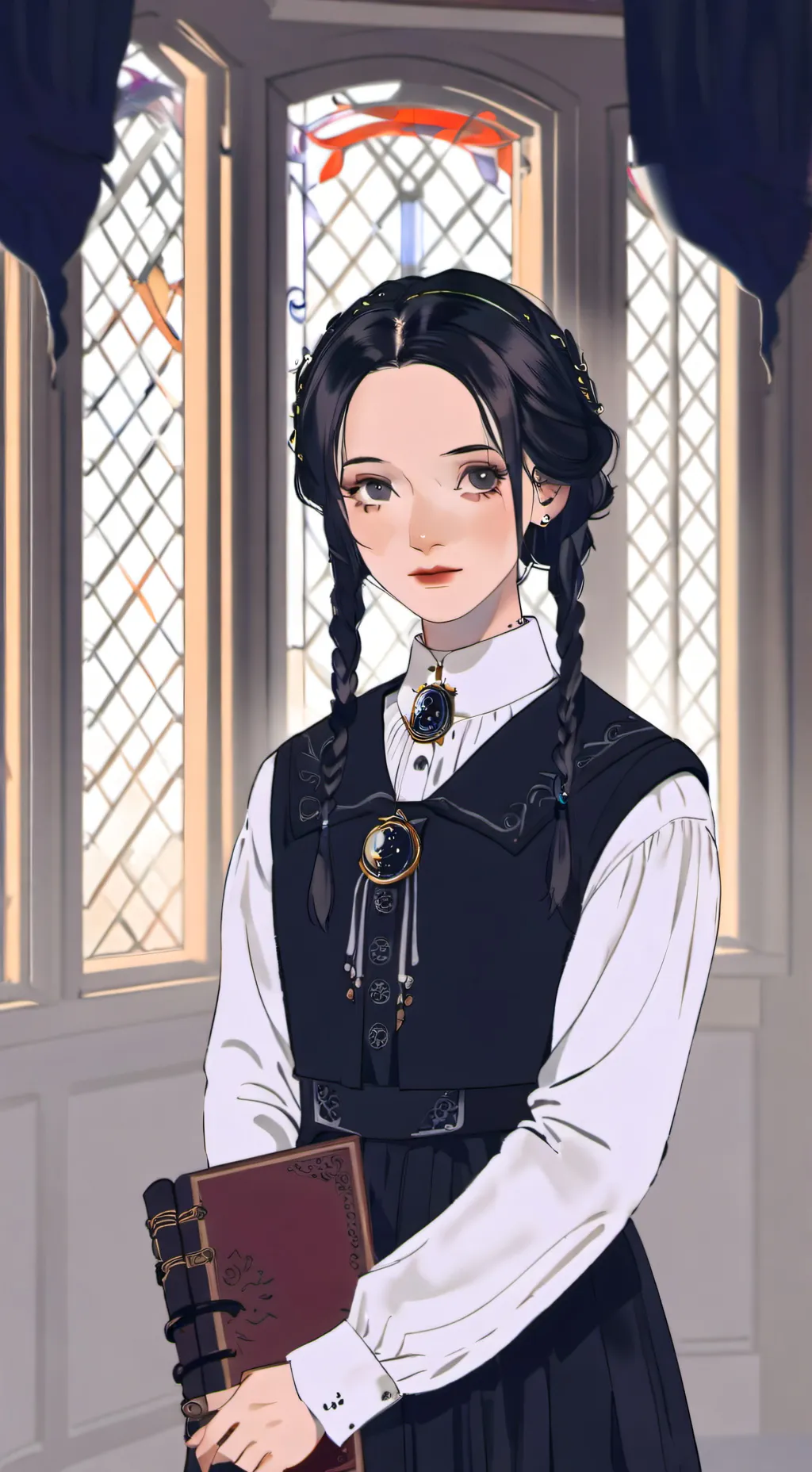 ai character: wenssday background