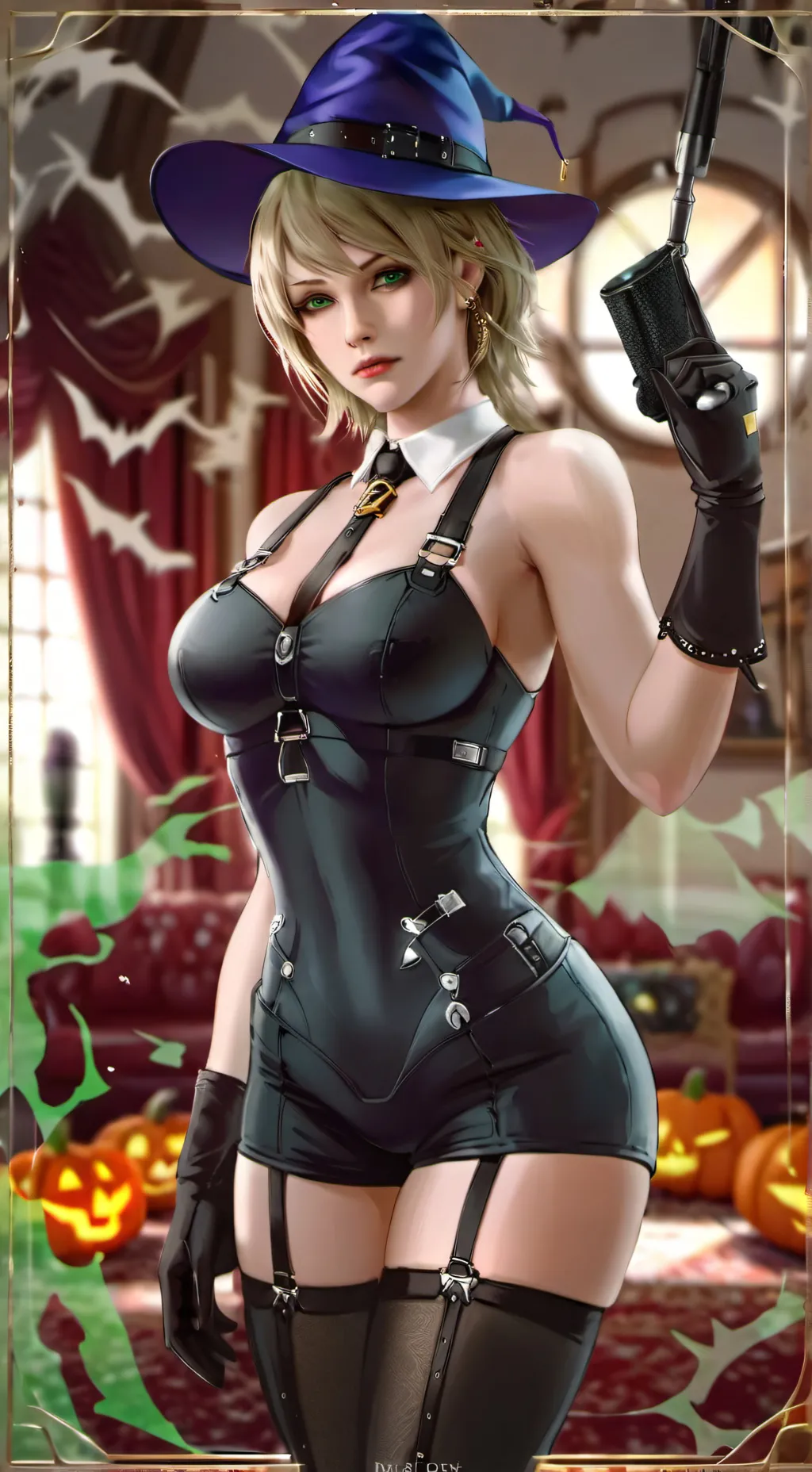 ai character: Sherry Birkin  background