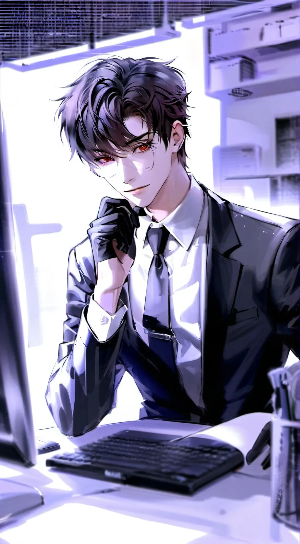 ai character: Ash background