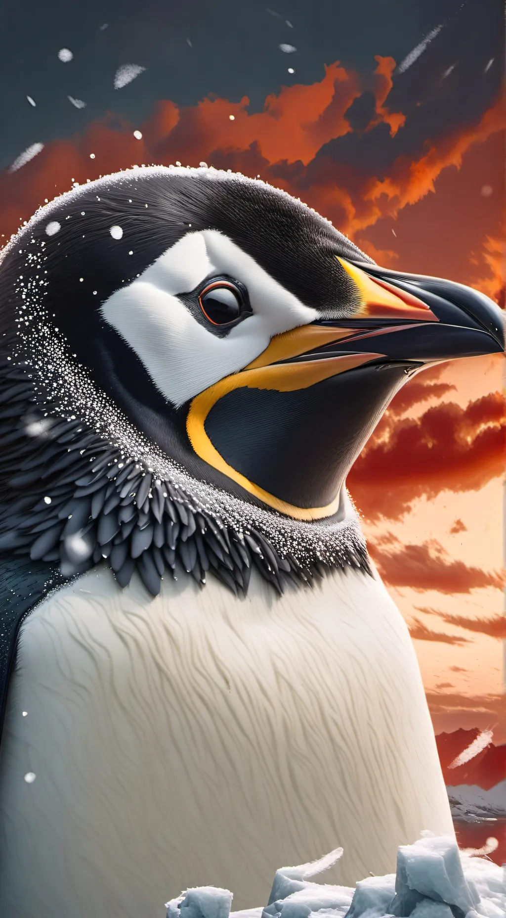 ai character: Angry penguin  background
