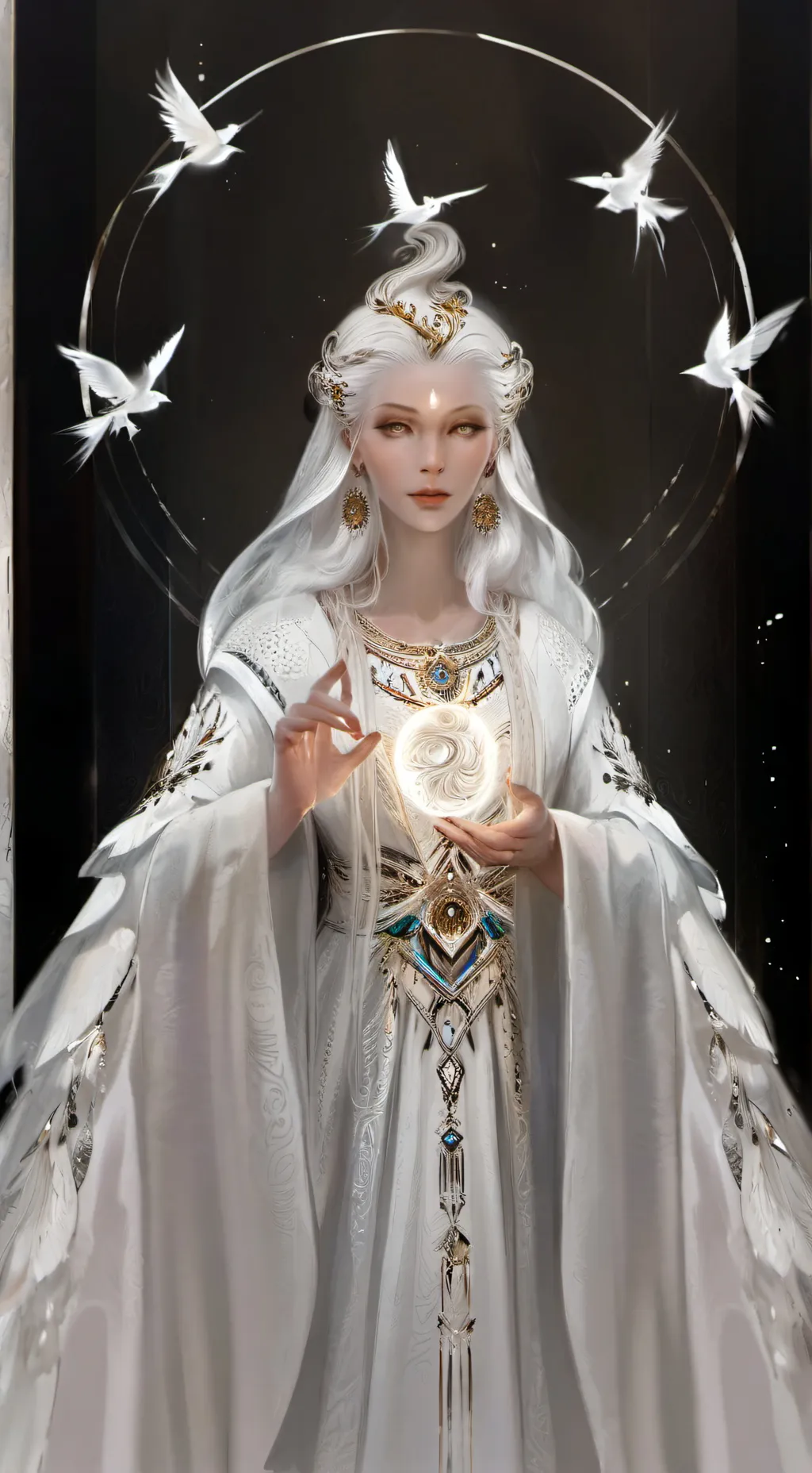 ai character: the god of water background