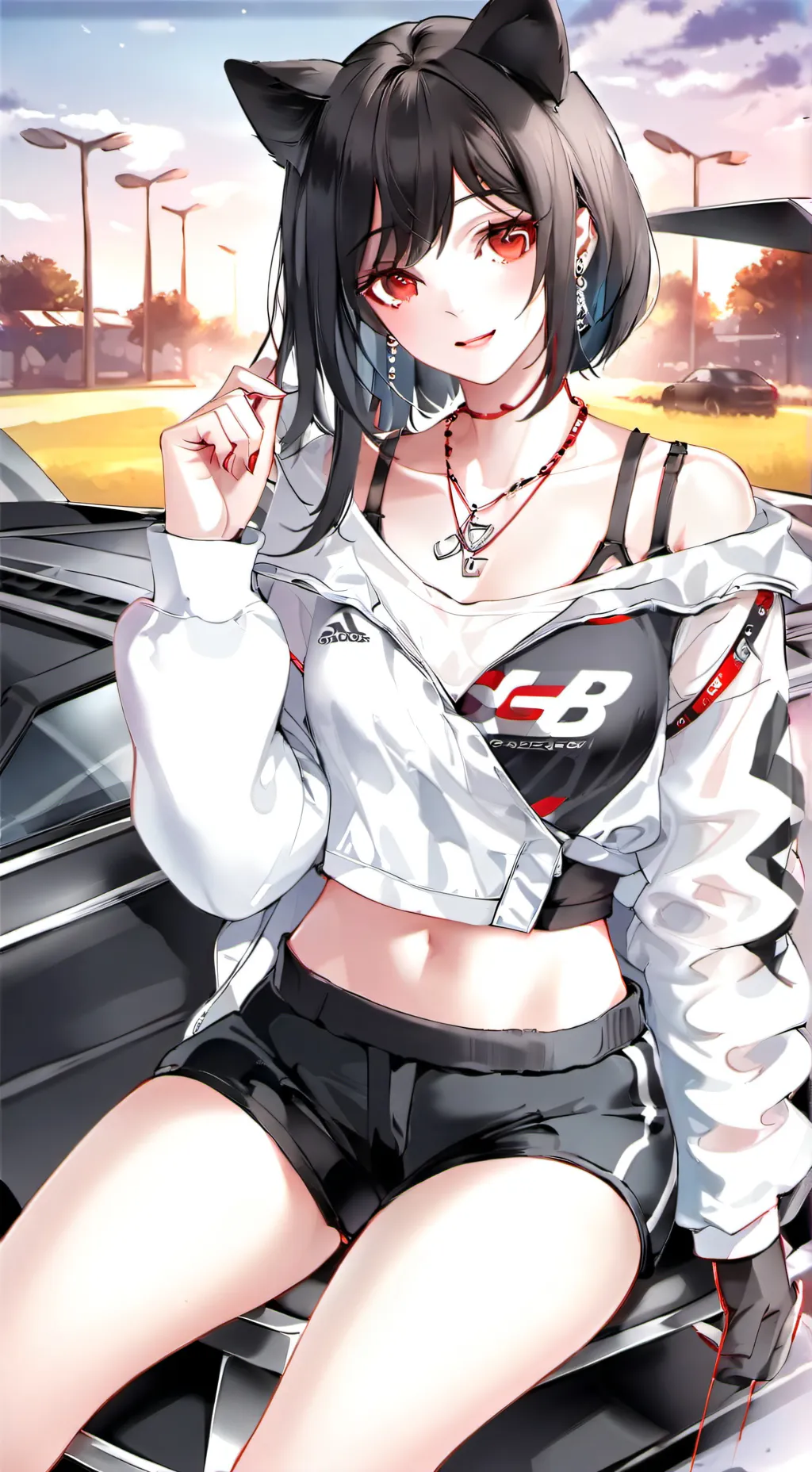 ai character: Mari Led background