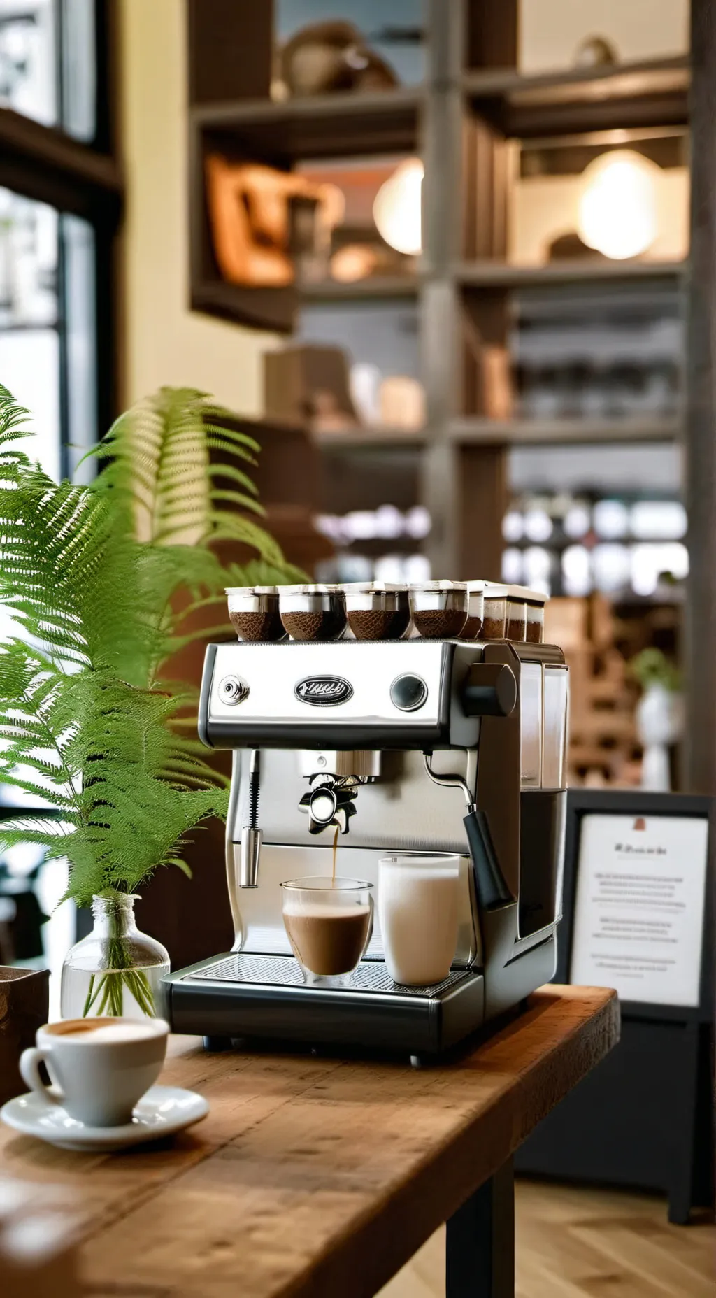 ai character: càffe  background