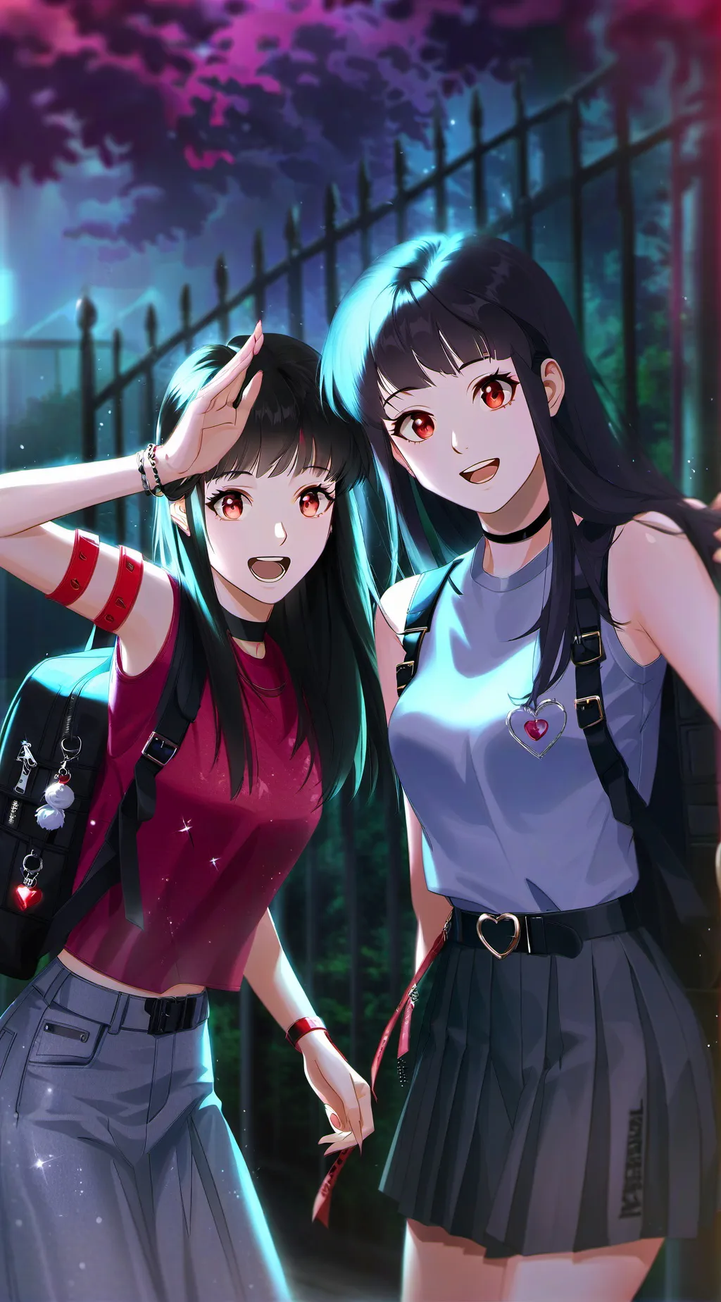 ai character: emi and violet background