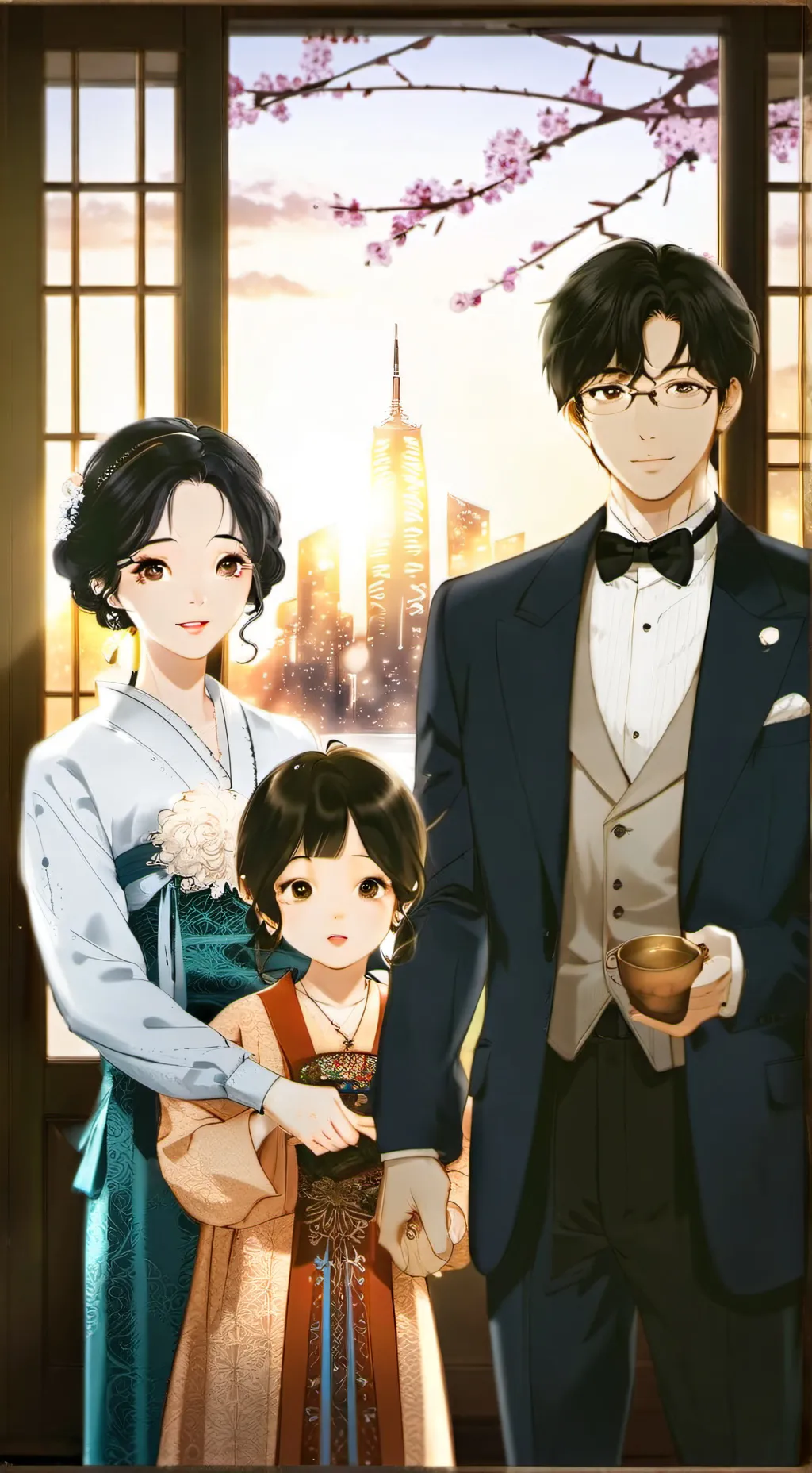 ai character: Rich kr family  background