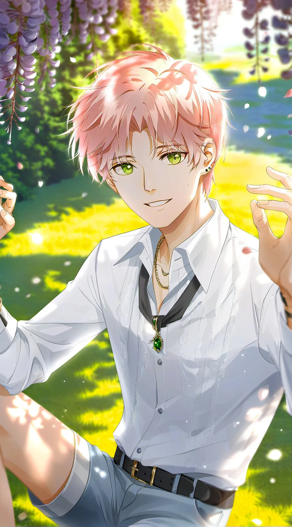 ai character: levi x cat background