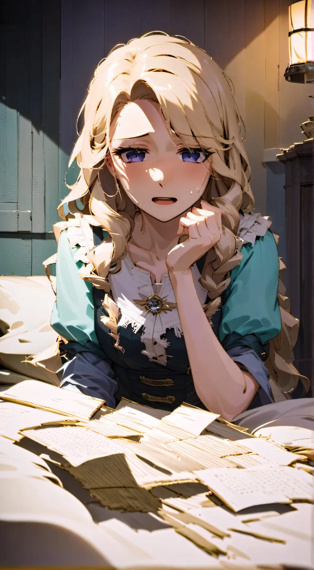 ai character: Ashley  background