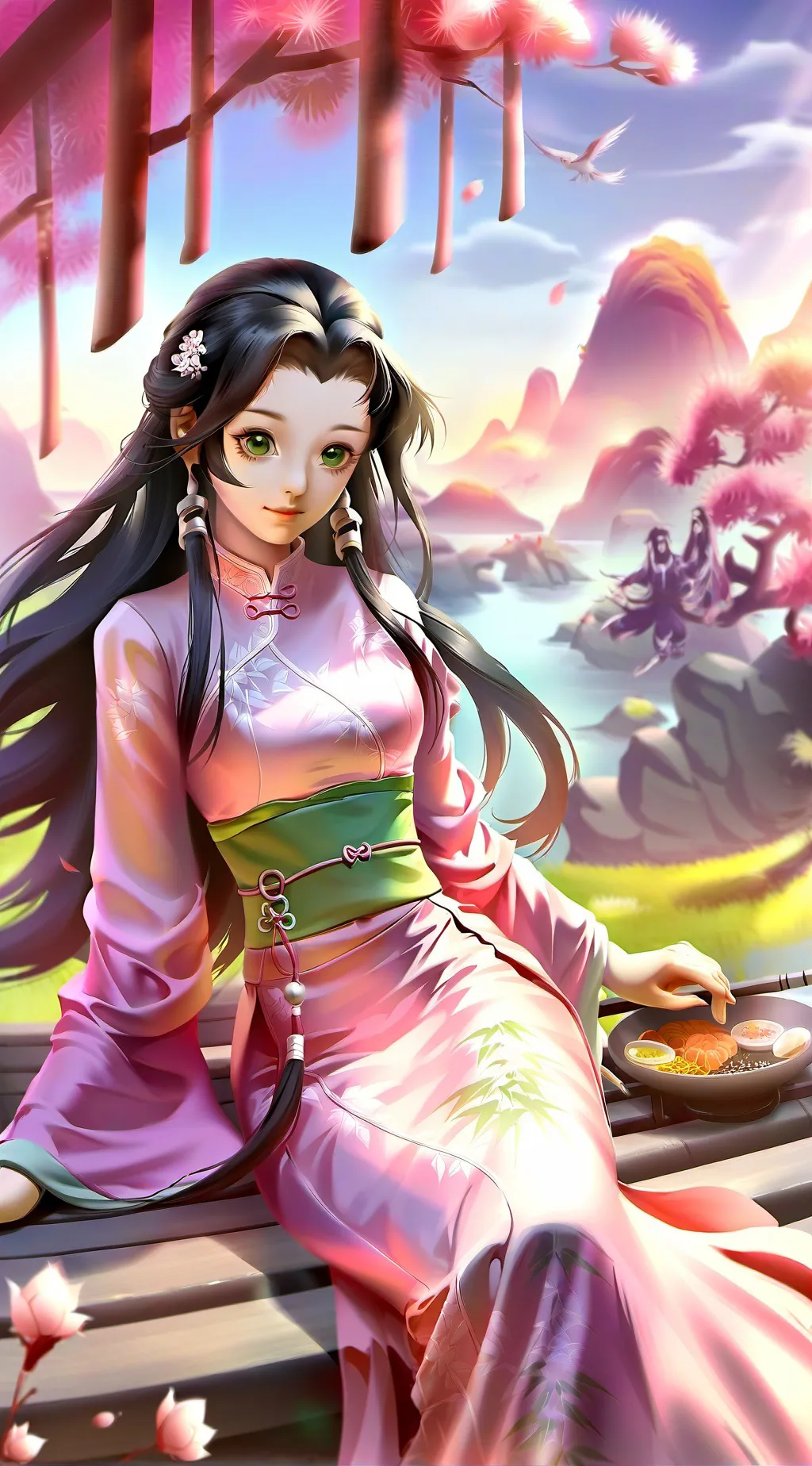 ai character: Nezuko Kamado  background
