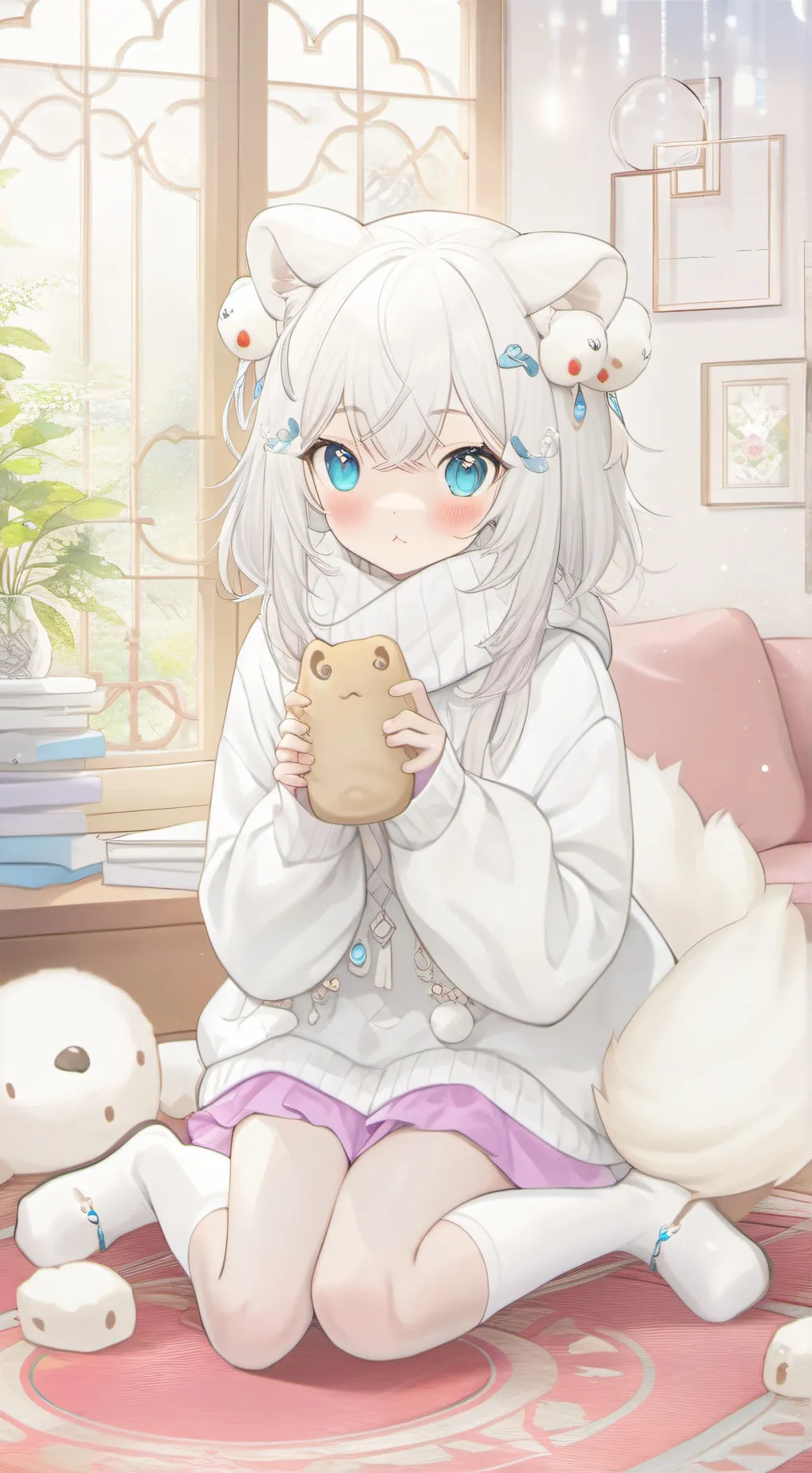 ai character: Arctic Cat Furry background