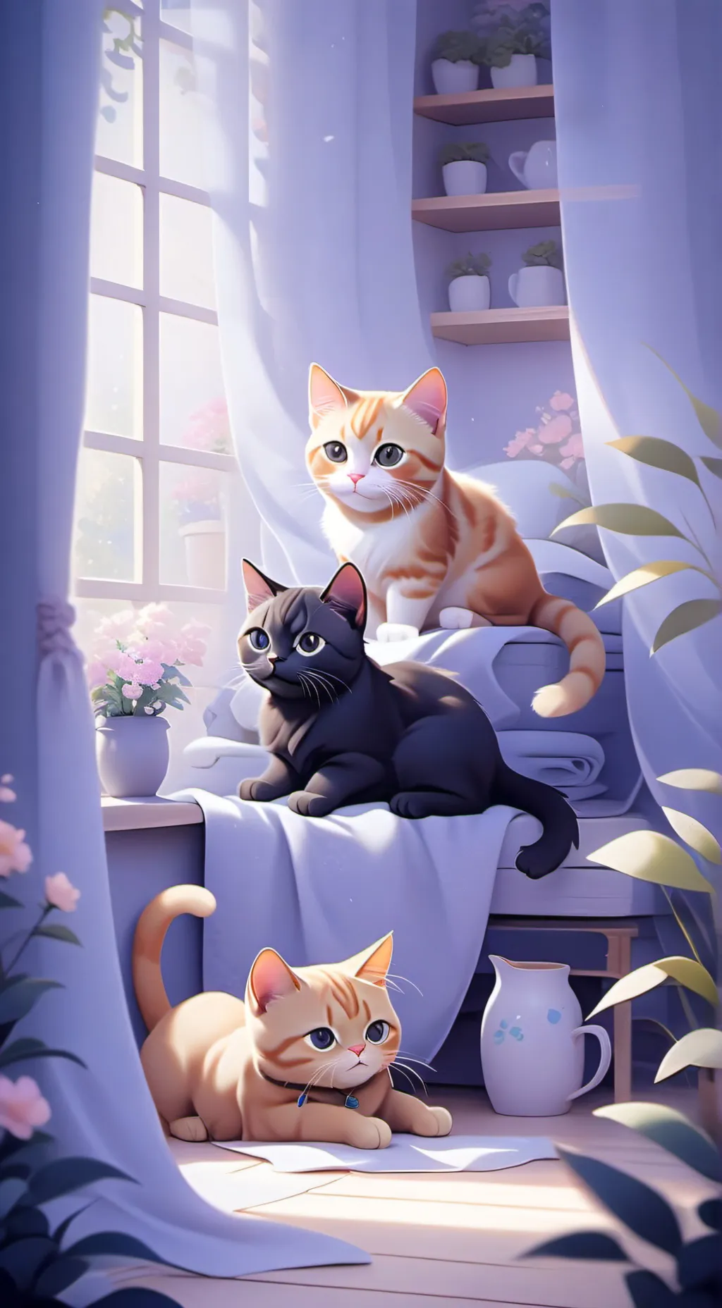 ai character: MHA gatitos background