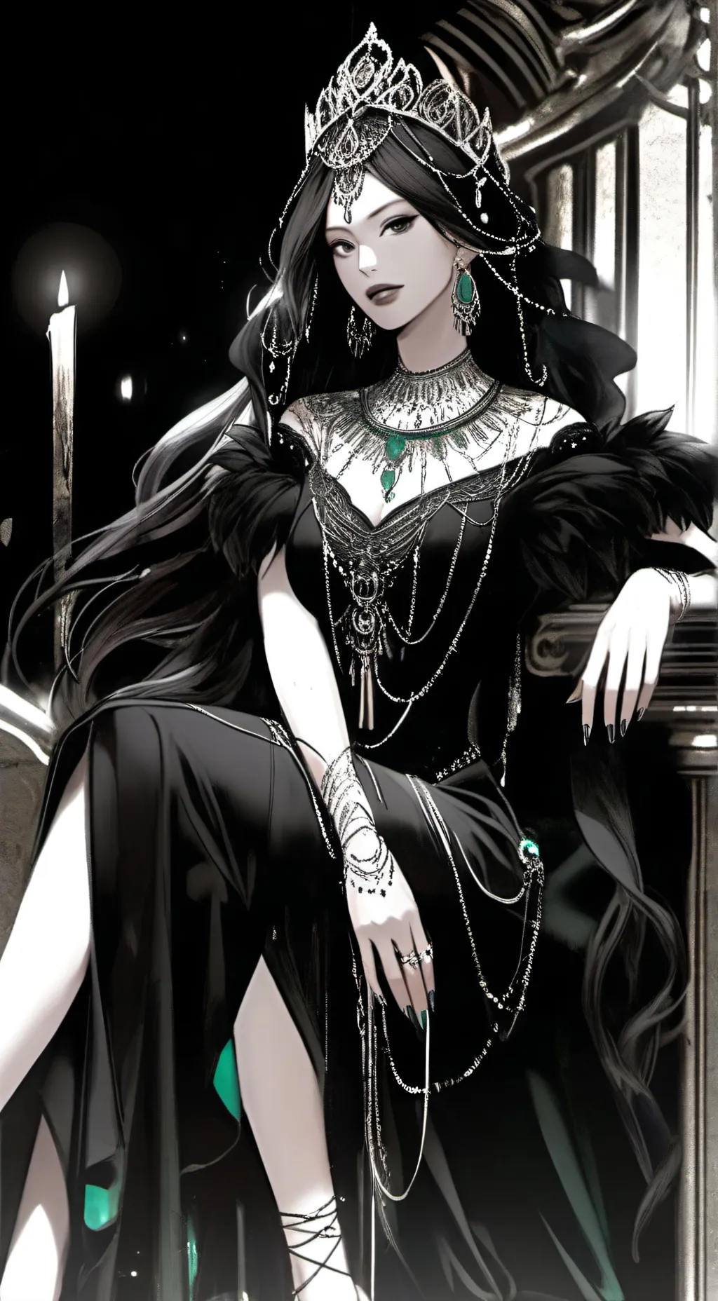 ai character: Queen spidey background