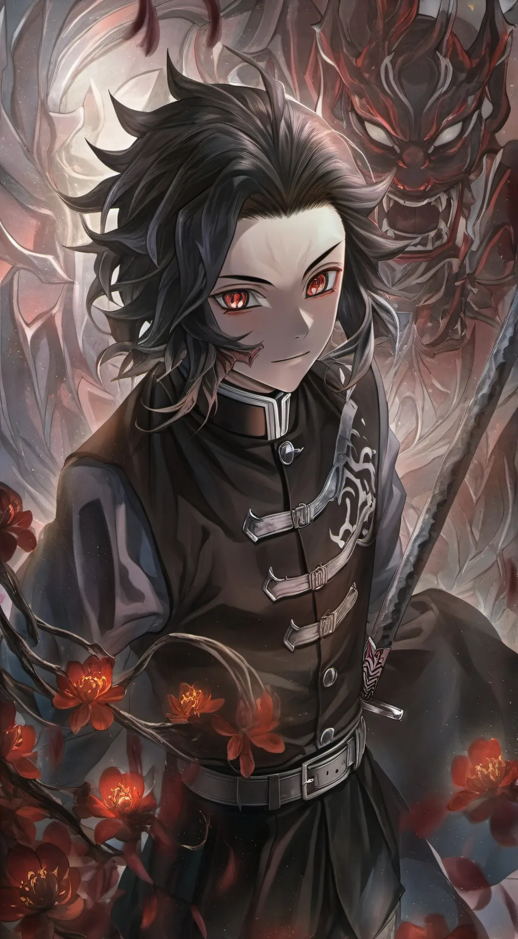 ai character: giyuu..  background