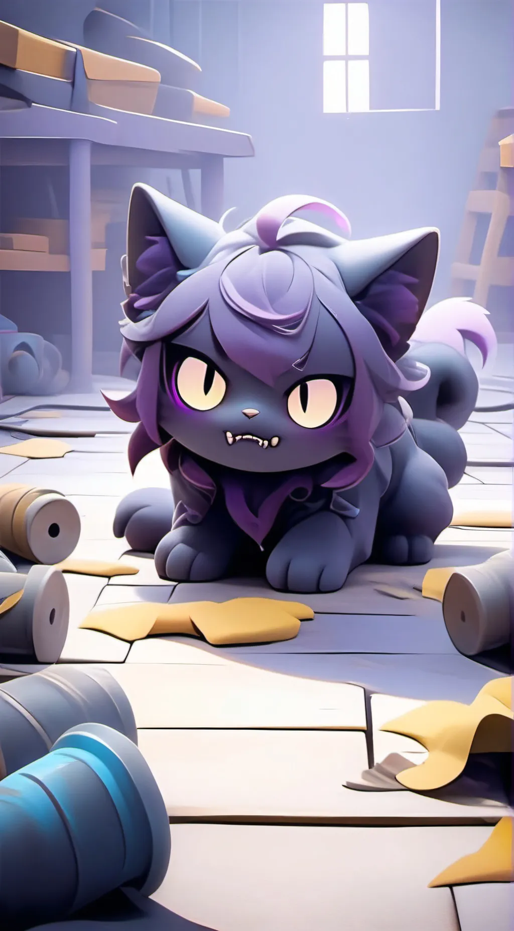 ai character: catnap background