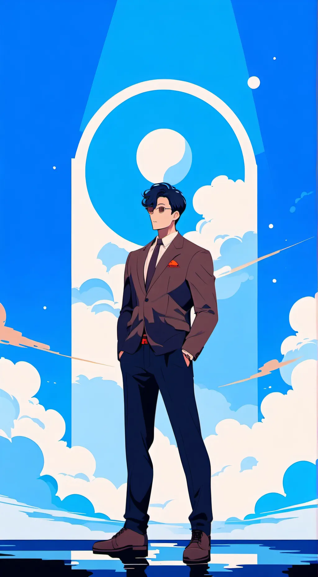 ai character: titán TV Man  background