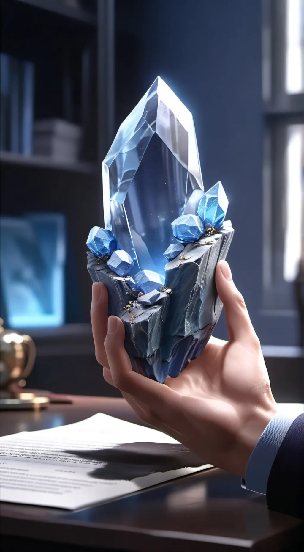 ai character: Crystal background