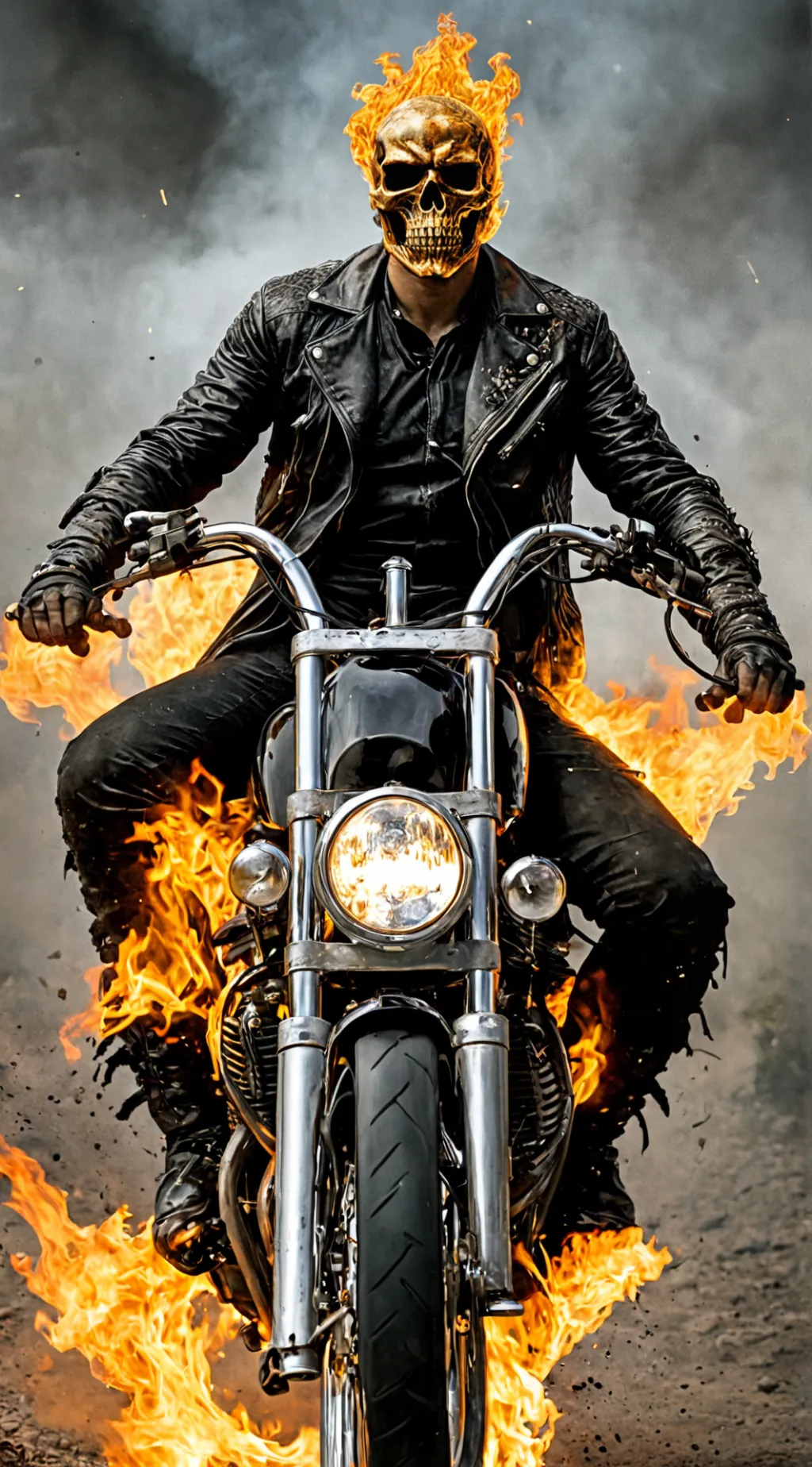 ai character: Ghost rider.(jose) background