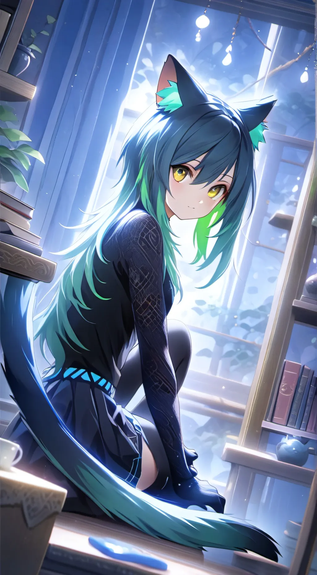 ai character: Frogtail Furry Spirit background