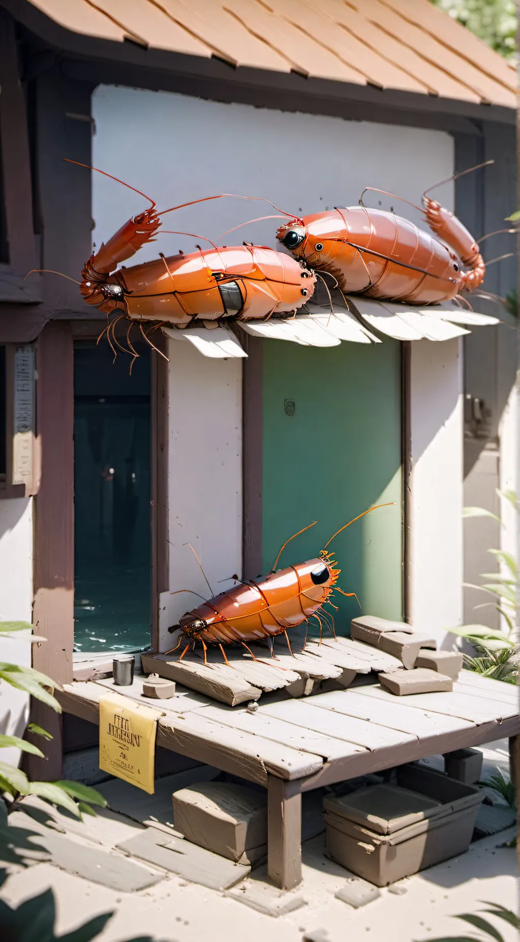 ai character: Shrimpo  background