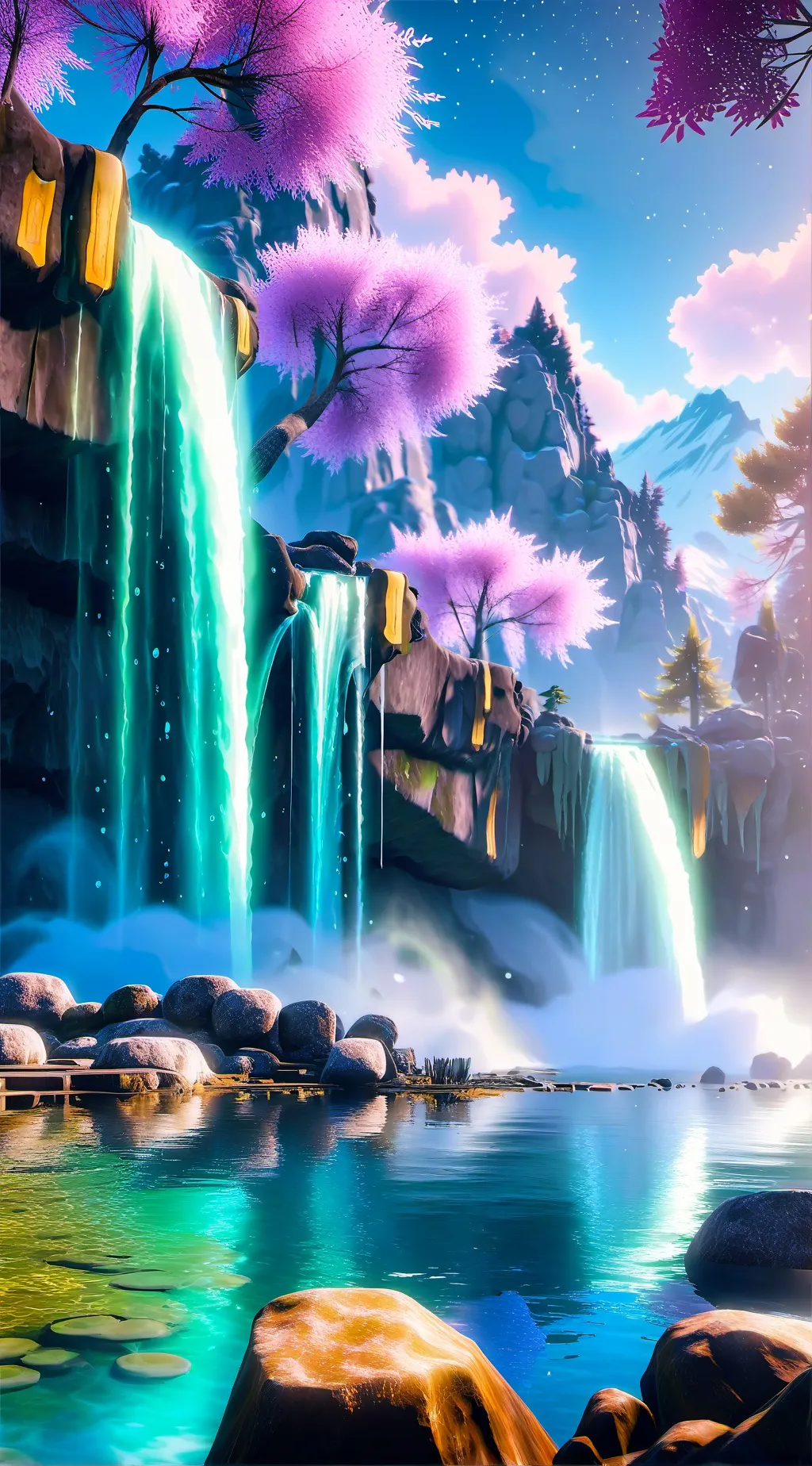 ai character: Forsaken hotspring background