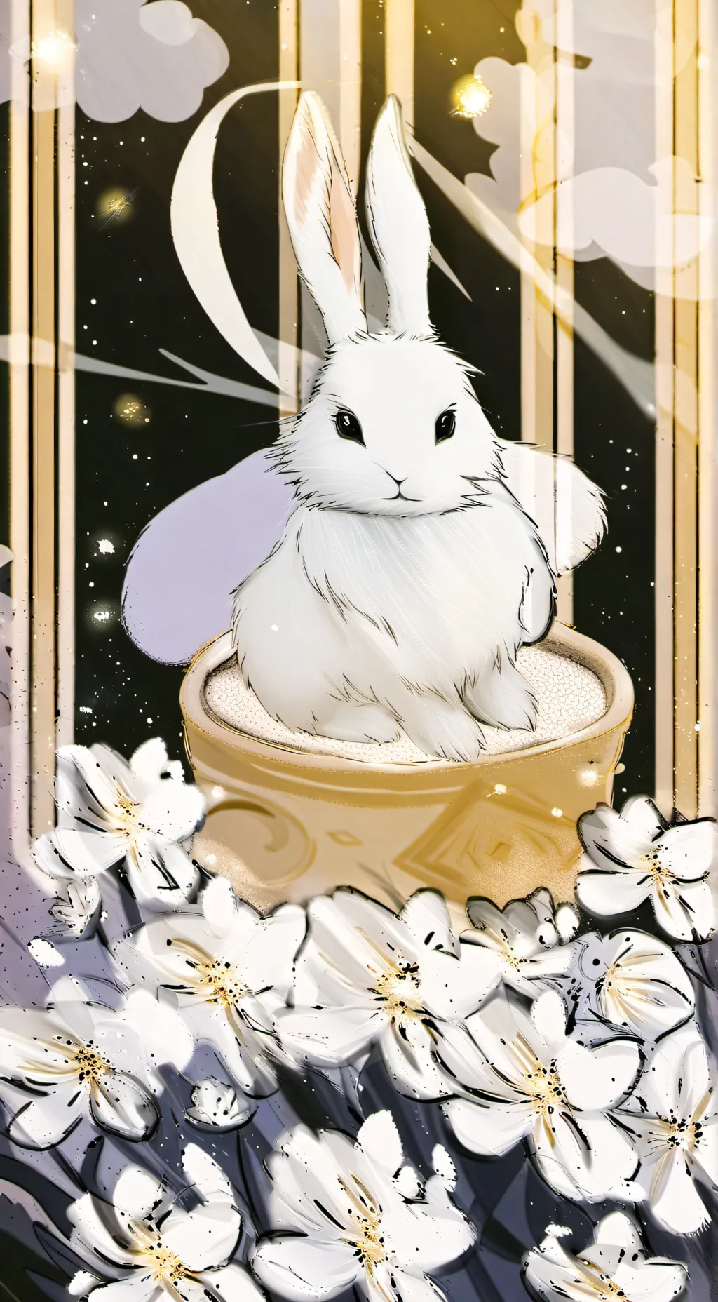 ai character: Lucy la conejita  background