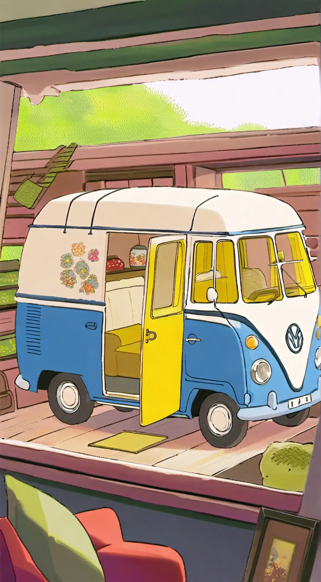 ai character: GoBB roadteip  background