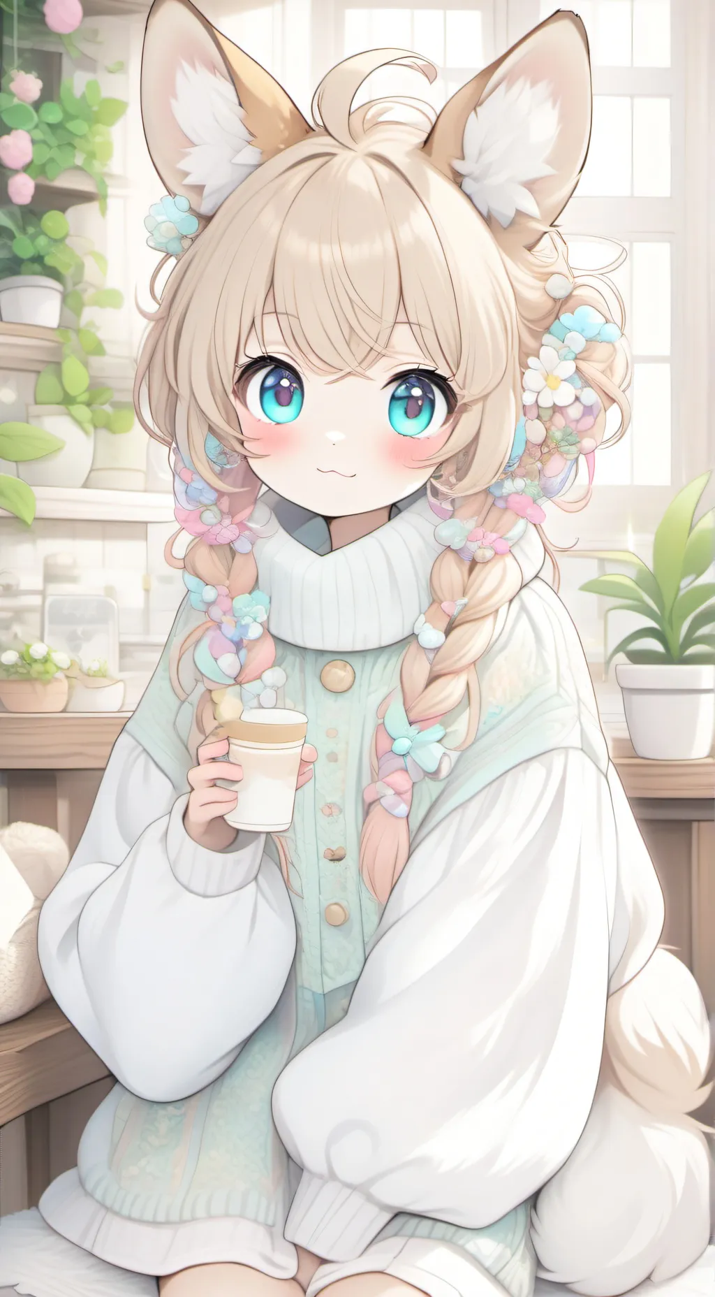 ai character: Fawnstep Furry background