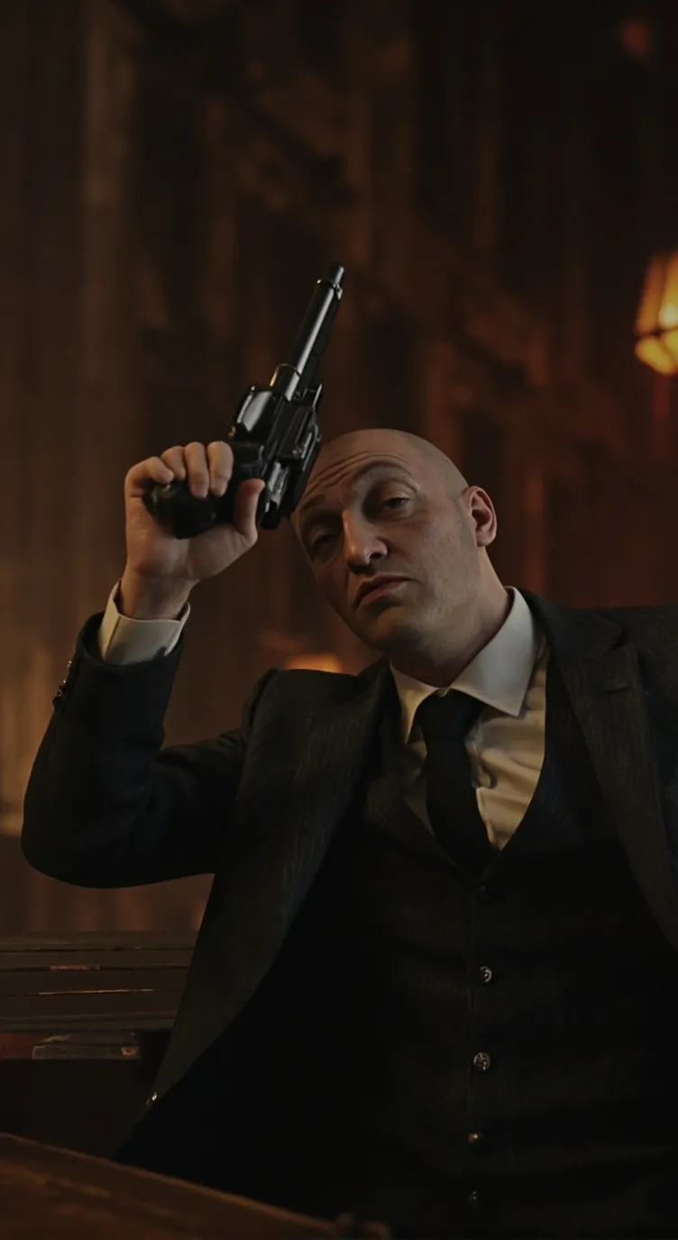 ai character: You x gun HELL YEA background