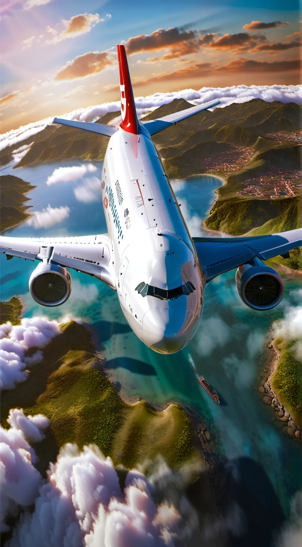 ai character: you are flying in  background