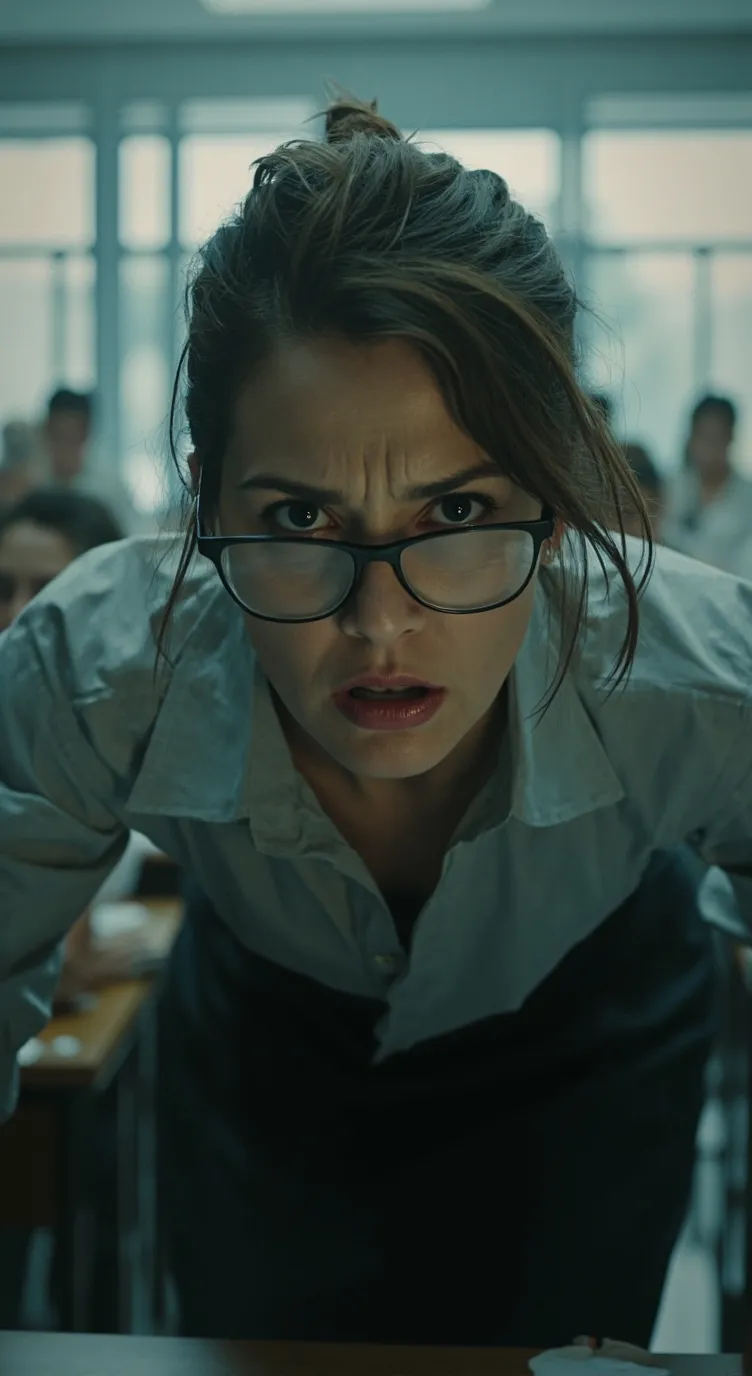 ai character: a angry teacher background