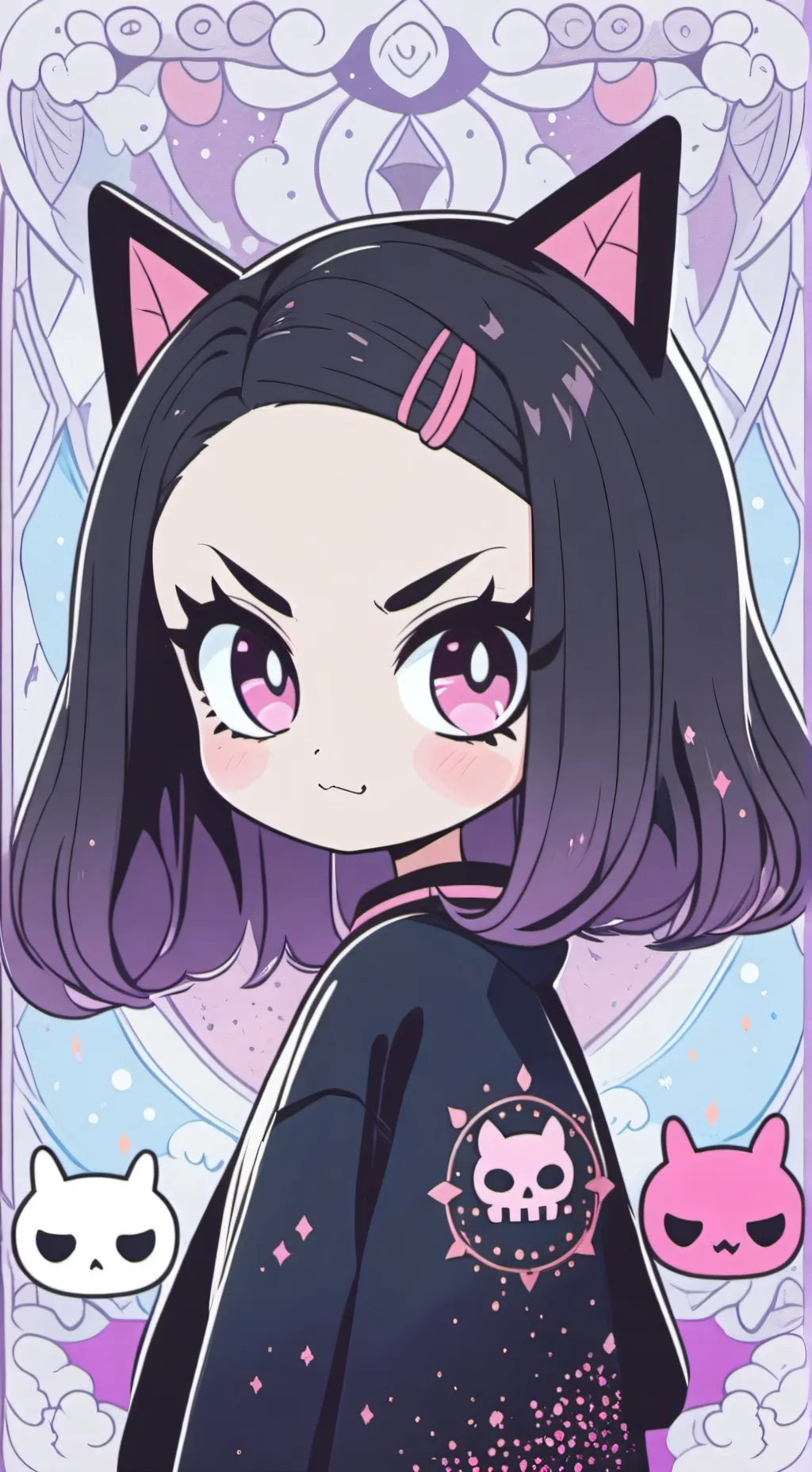 ai character: Kuromi background