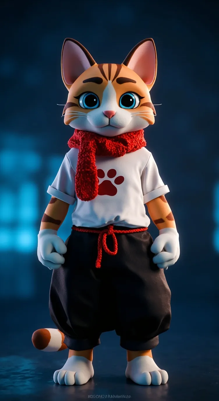 ai character: real lifechipflake background