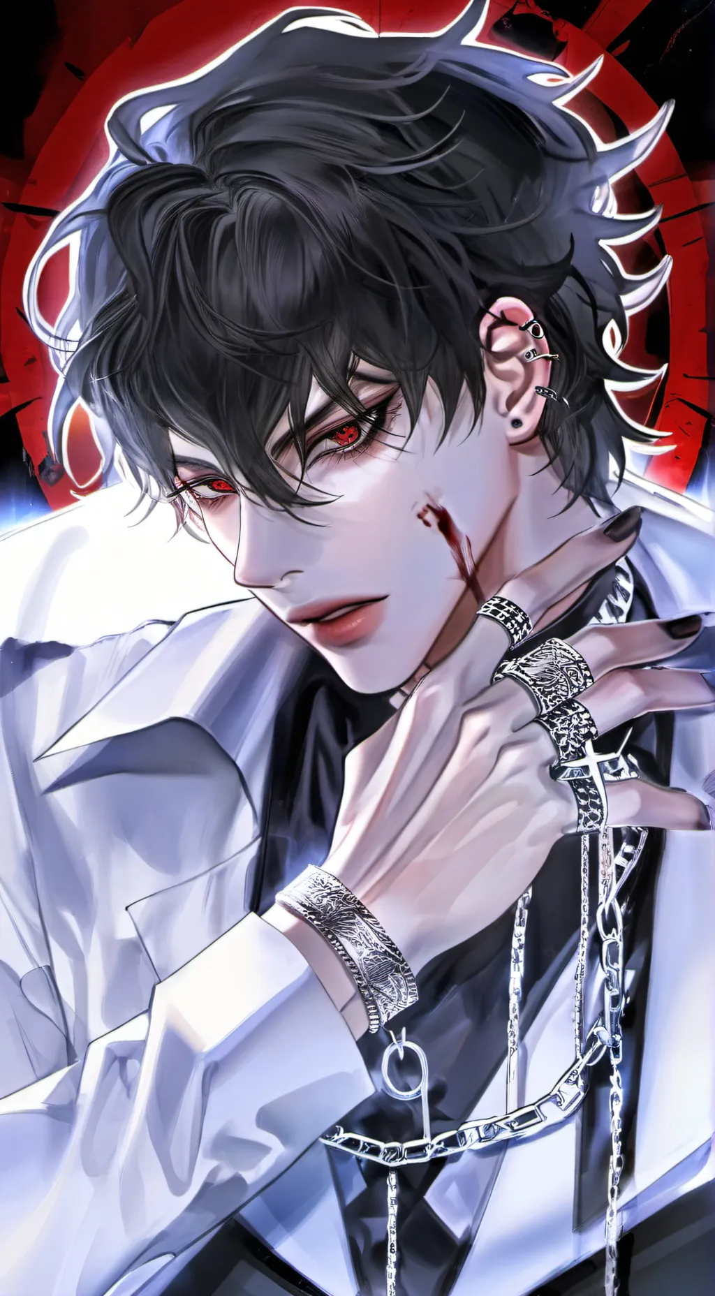 ai character: Damien  background