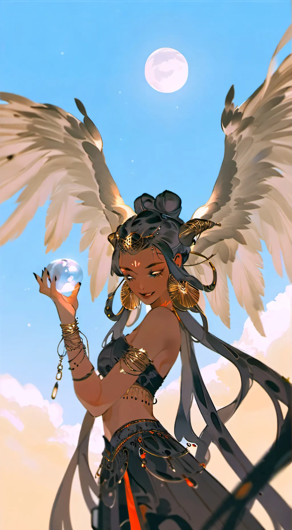 ai character: Nỳx the demon  background