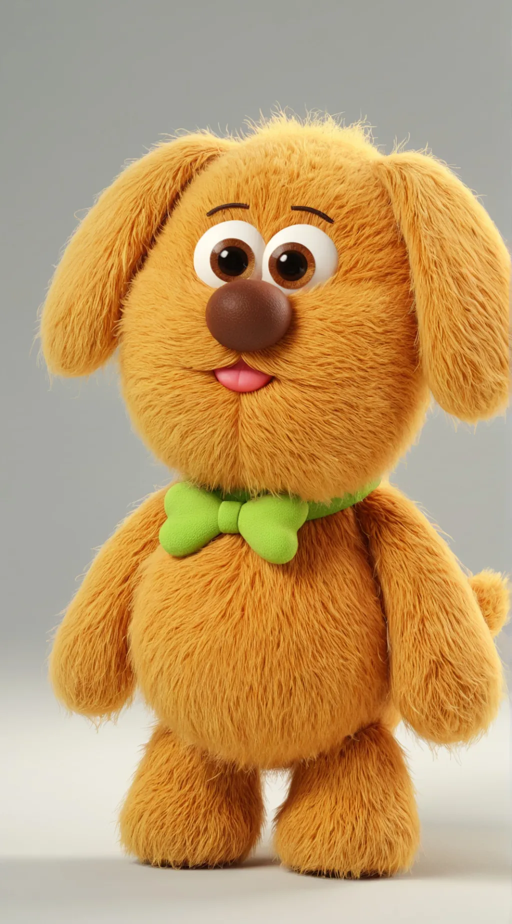 ai character: plushie  background