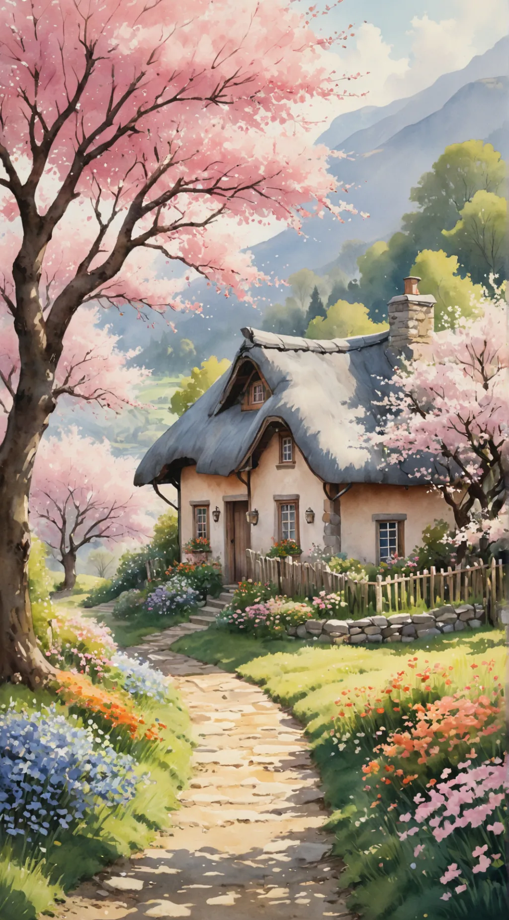 ai character: Cherry Cottage background