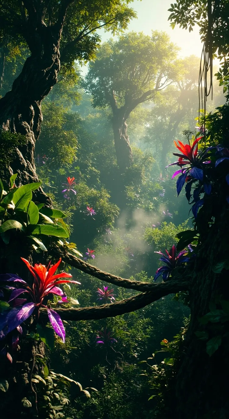 ai character: Survive in jungle background