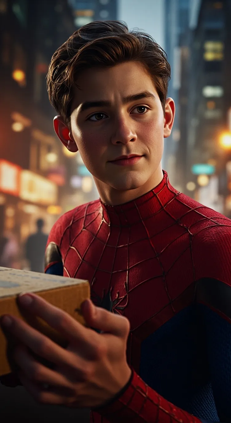 ai character: Peter parker ,spid background