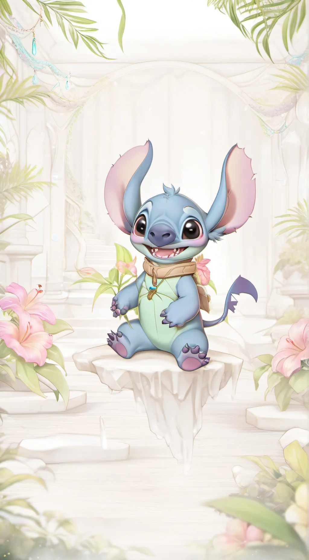ai character: stitch background