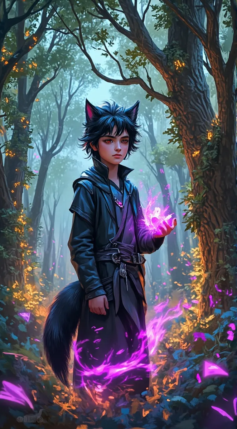 ai character: a wolf background