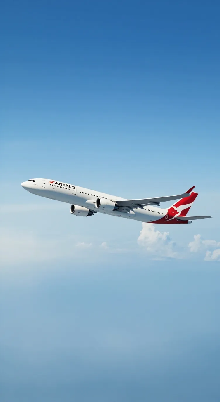 ai character: qantas plane background