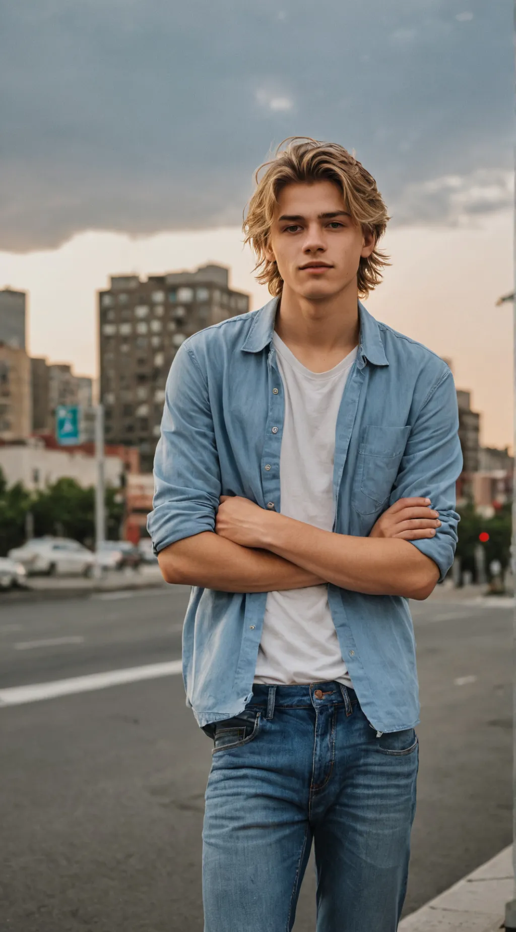 ai character: Justin  background